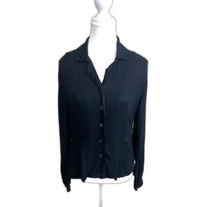 Flax Black Button Down Shirt